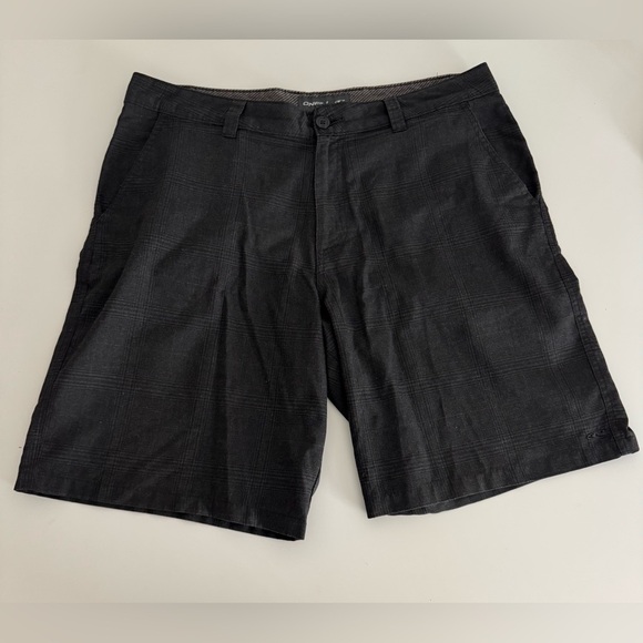 O’Neill Men's Black Plaid Dress Long Shorts Size 38 - Picture 1 of 6